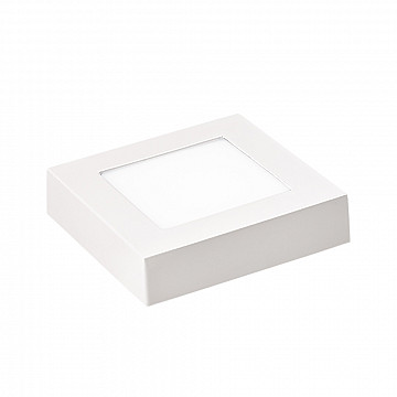 Painel LED TECH Slim Quadrado Sobrepor 6W 6.500K - Branco