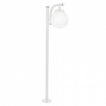 Poste Globo Simples 1,74m com canopla Com Globo - Branco
