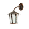 Arandela Colonial Sextavada Vidro Liso - Cobre Liso