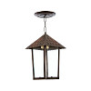 Pendente Colonial Quadrado Vidro Pontilhado - Cobre Liso