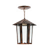 Pendente Colonial Sextavado Vidro Liso - Cobre Liso