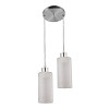 Pendente Jasmim Duplo Vidro Jateado - Branco
