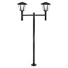 Poste Colonial Sextavado Duplo 2,44m - Preto