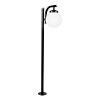 Poste Globo Simples 2,44m com canopla Com Globo - Preto