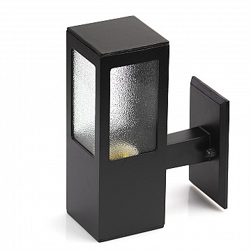 Arandela Garten Lente Vidro - Preto Fosco