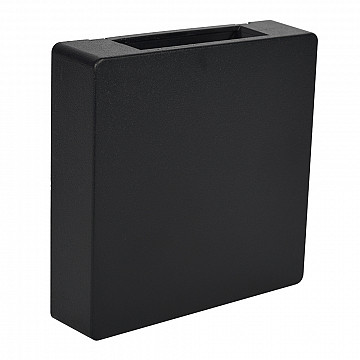 Arandela LED Clean Quadrada 2 Fachos 3W 3.000K - Preto