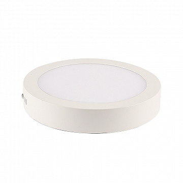 Painel LED TECH Slim Redondo Sobrepor 12W 6.500K - Branco