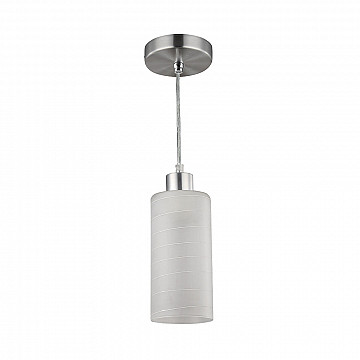 Pendente Jasmim Simples Vidro Jateado - Branco