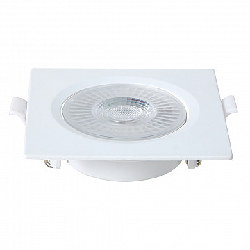 Spot LED Embutir Quadrado 6W 3.000K - Branco